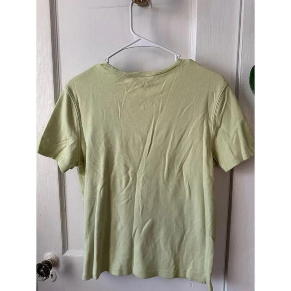 Karen Scott sport 100% cotton women’s size small green shirt - Picture 5 of 6